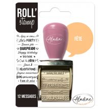 Tampon Aladine - Roll' Stamp Fête - 12 Messages Scrapbooking