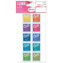 Lot De 10 Encreurs Aladine - Izink - Acidulés Scrapbooking