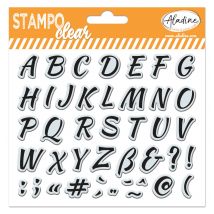 Lot De 42 Tampons Aladine - Stampo Clear - Alphabet Scrapbooking