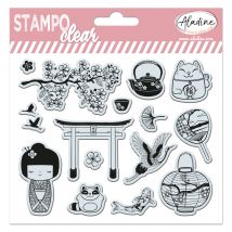 Lot De 16 Tampons Aladine - Stampo Clear - Japon Scrapbooking