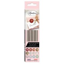 Lot De 4 Bâtons De Cire À Cacheter Aladine - Taupe Scrapbooking