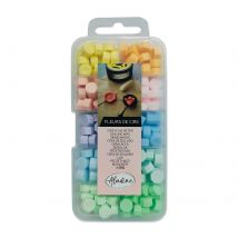 Boite Fleurs De Cire À Cacheter 10 Couleurs Pastel - Aladine Scrapbooking