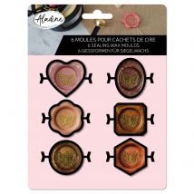 6 Moules Pour Cachet De Cire - Aladine
