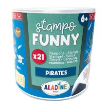 Boîte De 21 Tampons Stampo Funny - Pirates - Aladine