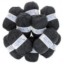 Lot De 10 Fils À Tricoter Azurite - Tradition - Gris Foncé 3077