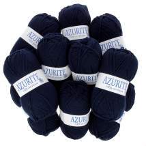 Lot De 10 Fils À Tricoter Azurite - Tradition - Bleu Marine 3090