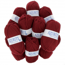 Lot De 10 Fils À Tricoter Azurite - Tradition - Bordeaux 3025
