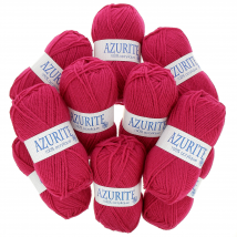 Lot De 10 Fils À Tricoter Azurite - Tradition - Fuschia 3019
