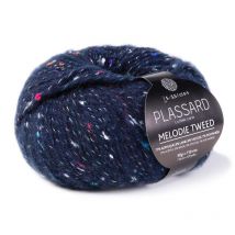 Fil À Tricoter Plassard - Melodie Tweed - Bleu Moyen 22