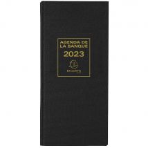 Agenda De Banque Exacompta 2024 - Noir - 16 X 34 Cm