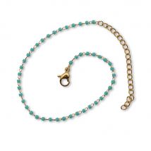 Bracelet Chaine En Acier Inoxydable Et Perles Miyuki