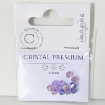 Perles Cristal Premium - 4mm - Nuance Violet - Artbimex