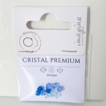 Perles Cristal Premium - 4mm - Nuance Bleu Glacier - Artbimex