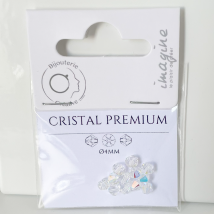 Perles Cristal Premium - 4mm - Nuance Blanc - Artbimex