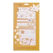 Kit Stickers Autocollants Et Die Cuts - Blanc Et Or - Draeger by Toga