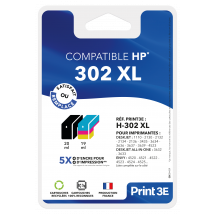Cartouches D'Imprimante Print 3e - Compatibles Hp H302 Xl - Noir/couleur