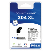 Cartouche D'Imprimante Print 3e - Compatible Hp 304 Xl - Noir