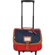 Cartable À Roulettes Tann's - Bleu / Rouge - Les Signatures Arthur - 38 Cm