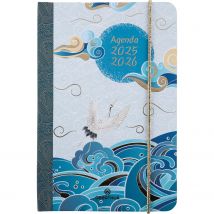 Agenda Semainier 2025/2026 Oberthur - Vagues - 10 X 15 Cm - Sakura