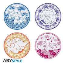 Lot De 4 Assiettes Abstyle - Pokémon - Style Japonais - Abystyle