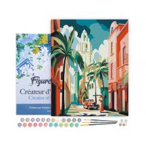 Peinture Par Numéro Figured'art - Cuba Art Déco - 40 X 50 Cm