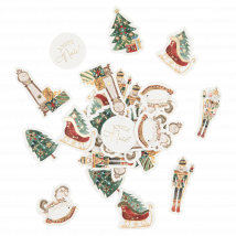 Lot De 100 Confettis « Joyeux Noël » Christmas Story - Papier - Crème, Rouge Et Or - Artyfêtes