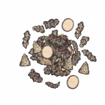 Lot De 100 Confettis « Joyeux Noël » Scottish Christmas - Papier Kraft - Tartan Rouge, Vert Et Or - Artyfêtes