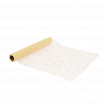 Chemin De Table Artyfêtes - Etoiles Organza - Or - 28 Cm