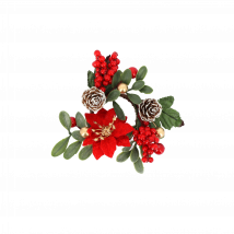 Rond De Serviette Artyfêtes - Prestige - Rouge / Vert / Or