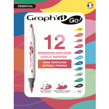 Lot De 12 Marqueurs Acrylique - Graph'it Go - Essential - Graph'IT