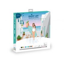 Peinture Au Numéro Oz International - Enjoy Art - Retour De Plage - 30 X 30 Cm