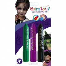 Grim'tout - 3 Sticks De Maquillage - Sorcière