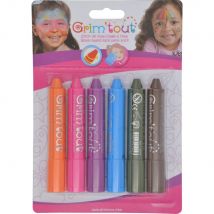 Grim'tout - 6 Sticks De Maquillage - Arc-en-ciel