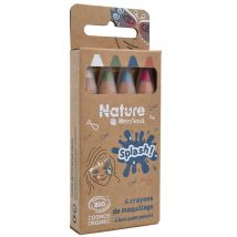 Set De 4 Crayons De Maquillage - Nature By Grimtout - Splash! - Grim'tout