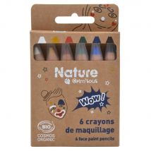Set De 6 Crayons De Maquillage - Nature By Grimtout - Wow! - Grim'tout