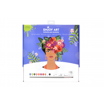 Peinture Au Numéro Oz International - Enjoy Art - Flower Power Frida - 30 X 30 Cm
