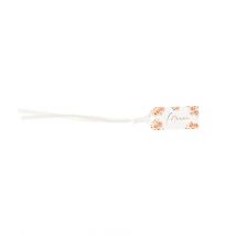 Lot De 10 Étiquettes Artyfêtes - merci Peachy - Rose, Pêche Et Or - 2 X 5 Cm