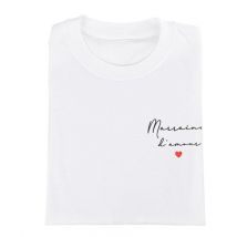 T-shirt Artyfêtes - marraine D'Amour - Blanc, Noir Et Rouge - Taille Unique