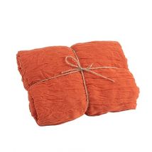 Chemin De Table Artyfêtes - Cheesecloth - Terracotta - 90 Cm X 3 M