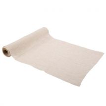 Chemin De Table - Tissage Damier - Ivoire - 28 Cm X 5 M - Artyfêtes