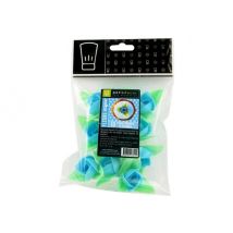 Lot De 10 Roses Avec Feuilles Azyme Patisdécor - Bleu - 5 Cm - 21 G - Patisdecor