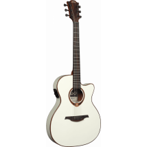 Lâg Tramontane T118 - Guitare Folk Électroacoustique - Auditorium Slim - Ivory