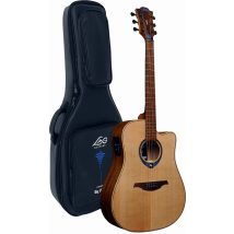 Lâg Tramontane Hyvibe 10 - Guitare Folk Électroacoustique - Dreadnought - Naturel