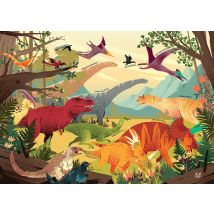 Puzzle Jurassique - 100 Pièces - Puzzle Michèle Wilson