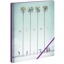 Notebook Big - 19 X 24 Cm - Rivers Miami - 160 Pages Unies - Blue Art