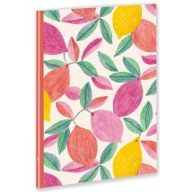 Cahier Premium Blue Art - A5 14,8 X 21 Cm - Citrons - 96 Pages Lignées