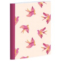 Cahier Select Blue Art - 16,5 X 22 Cm - Bird - 64 Pages Lignées