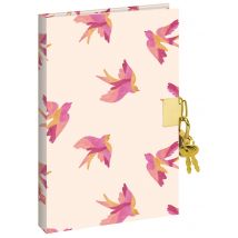 Journal Intime Blue Art - 11,5 X 18 Cm - Bird - 144 Pages Illustrées