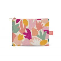 Pochette 1 Compartiment Blue Art - Rose - Abstrait