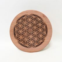 Support Encens En Bois - Fleur De Vie - Galéo